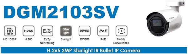 IP kamera AVTECH DGM2103SV – 2MPX IP Bullet kamera ...