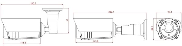 IP Camera AVTECH DGM2643SV - 2MPX Motorzoom IP Bullet Camera Technical draft