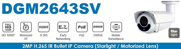 IP Camera AVTECH DGM2643SV - 2MPX Motorzoom IP Bullet Camera Features/technology