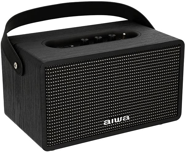 Bluetooth-Lautsprecher AIWA MI-X100 Retro X - schwarz Seitlicher Anblick
