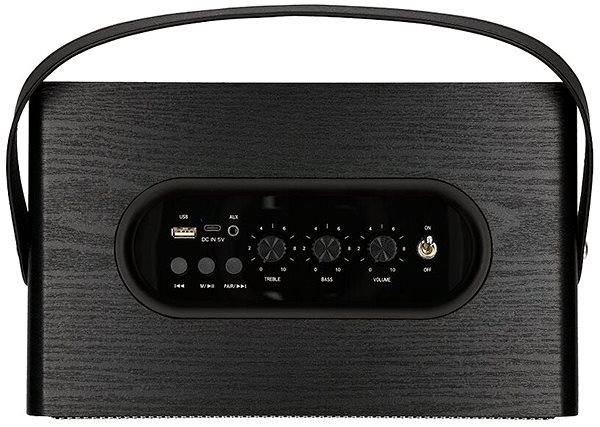 Bluetooth-Lautsprecher AIWA MI-X100 Retro schwarz Anschlussmöglichkeiten (Ports)