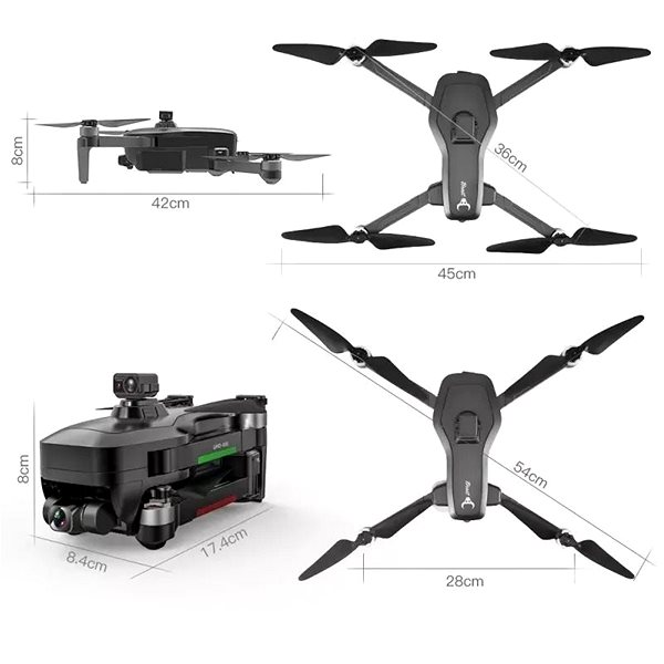Dron Dron AERIUM SG MAX GPS – 2 batérie Technický nákres