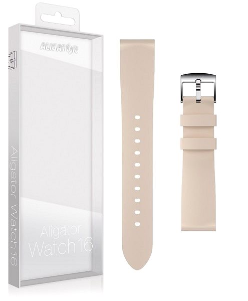 Remienok na hodinky Aligator Watch 16 mm silikónový remienok ružový ...