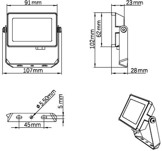 LED Reflector Philips LED waterproof headlight Projectline 10 W 3000 K ...
