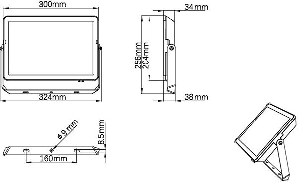 LED Reflector Philips LED waterproof headlight Projectline 100 W 3000 K ...