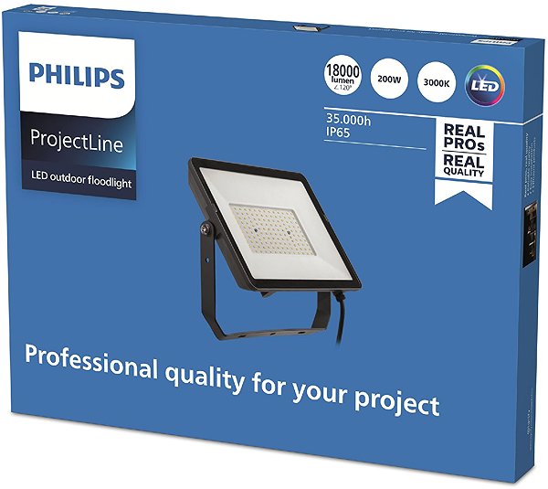 LED Reflector Philips LED waterproof headlight Projectline 200 W 3000 K ...