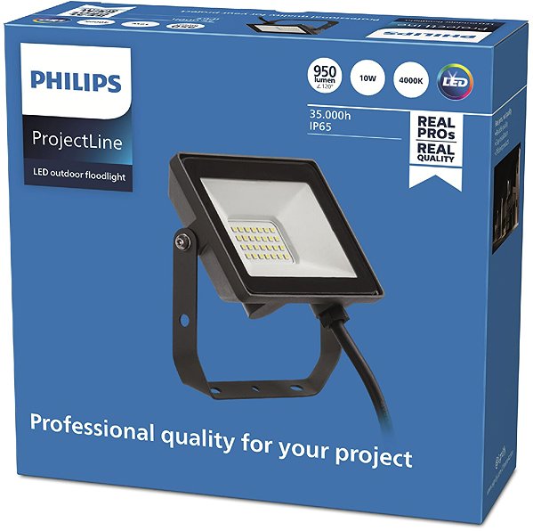 LED Reflector Philips LED waterproof headlight Projectline 10 W 4000 K ...