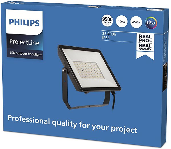 LED Reflector Philips LED waterproof headlight Projectline 100 W 4000 K ...
