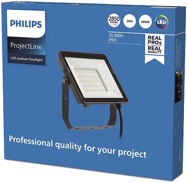 LED Reflector Philips LED waterproof headlight Projectline 30 W 4000 K ...