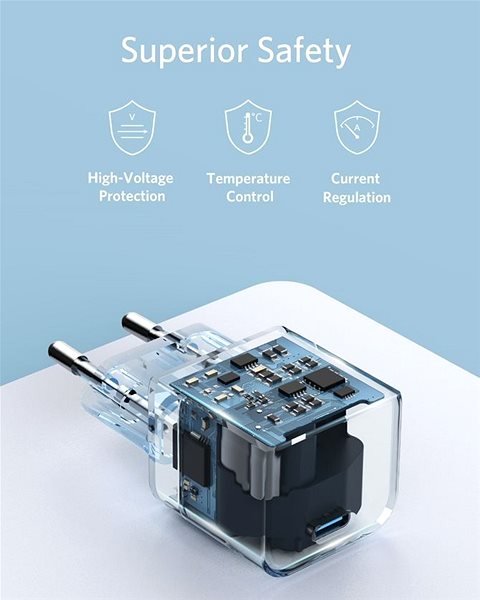 Nabíjačka do siete Anker PowerPort III 20 W Cube White Vlastnosti/technológia