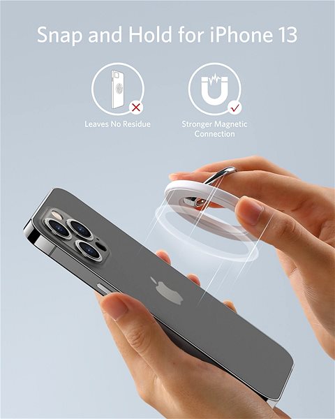 MagSafe Car Mount Anker Mag Go Ring Holder, White ...