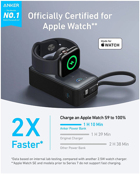 Power Bank Anker MagGo Power Bank 10K, 35W, For Apple Watch ...