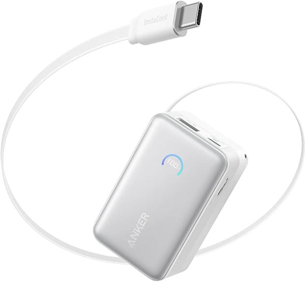 Power Bank Anker Nano 10000mAh, 45W with USB-C cable white ...