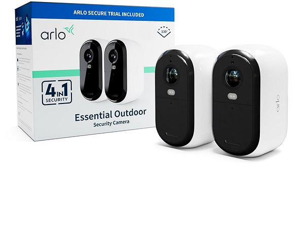 Überwachungskamera Arlo Essential Gen.2 FHD Outdoor-Sicherheitskamera, 2 Stück, weiß ...