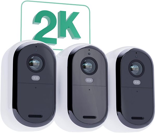 Überwachungskamera Arlo Essential Gen.2 2K Outdoor-Sicherheitskamera, 3 Stück, weiß ...