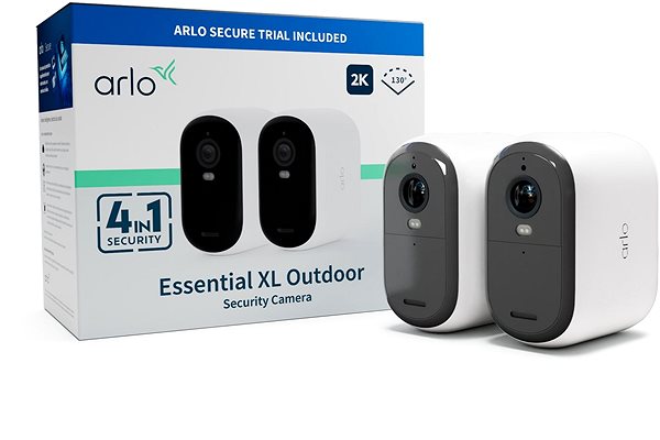 IP kamera Arlo Essential Gen.2 XL 2K Outdoor Security Camera, 2 ks, biela ...