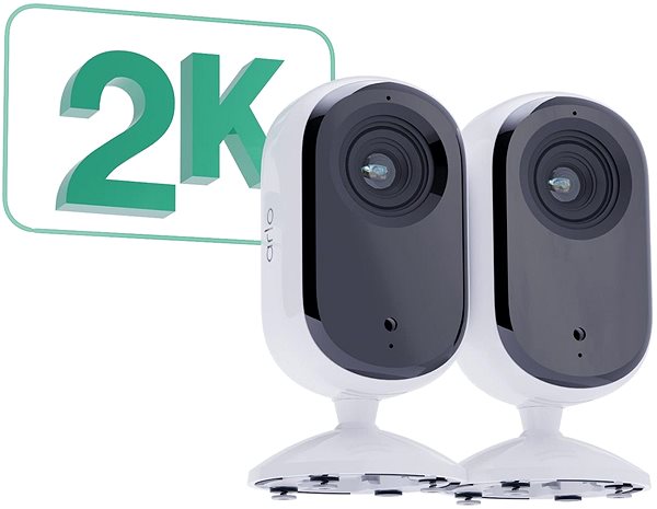 Überwachungskamera Arlo Essential Gen.2 2K Indoor Sicherheitskamera, 2 Stück, weiß ...