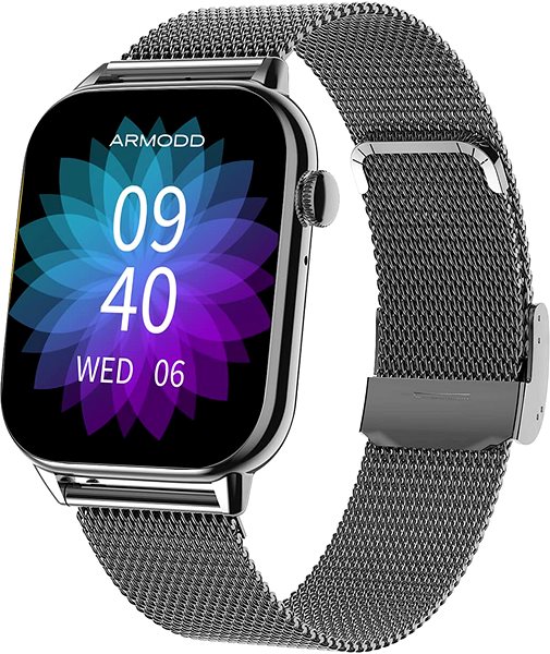 Smart Watch ARMODD Prime black, metal + silicone strap ...