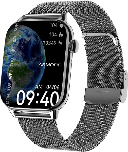 Smart Watch ARMODD Prime black, metal + silicone strap ...