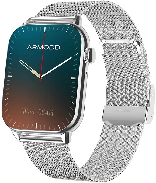 Smart Watch ARMODD Prime silver, metal + silicone strap ...