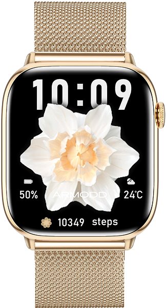 Smart Watch ARMODD Prime 2 gold with metal strap + silicone strap ...