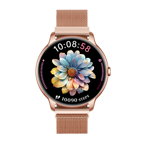 Smart Watch ARMODD Slim rosegold with metal strap ...