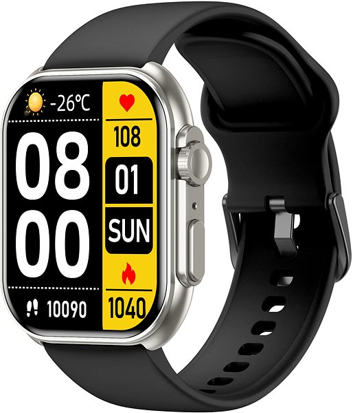 Smart Watch ARMODD Squarz 12 Ultimate titanium, metal + silicone strap ...