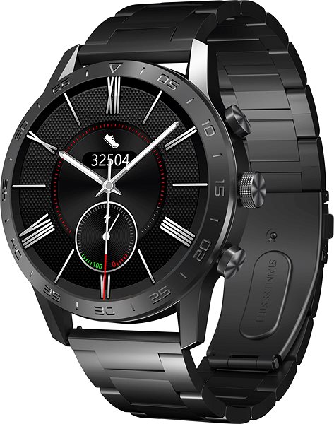 Smart Watch ARMODD Silentwatch 4 Pro, Black with Metal Strap + Silicone Strap Lateral view