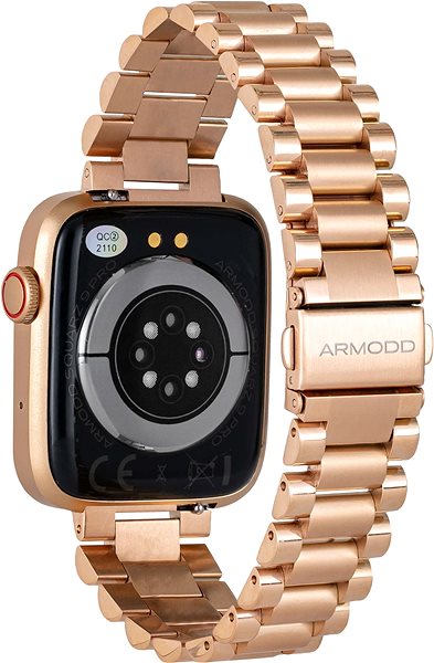 Smart Watch ARMODD Squarz 9 Pro, Gold with Metal Strap + Silicone Strap Back page