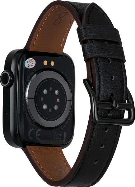 Smart Watch ARMODD Squarz 9 Pro, Black with Black Leather Strap + Silicone Strap Back page