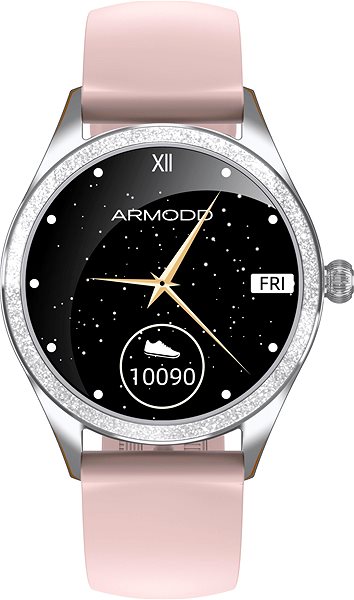 Smart Watch ARMODD Candywatch Crystal 2, Silver with Pink Strap Screen