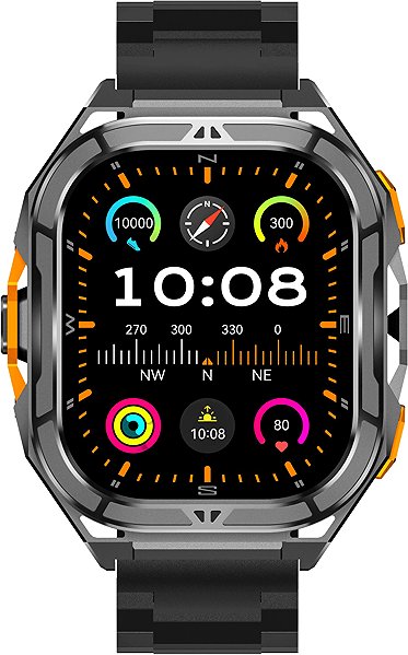 Smart Watch ARMODD Titan black with metal strap ...