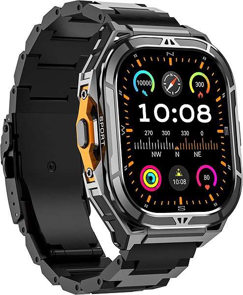 Smart Watch ARMODD Titan black with metal strap ...