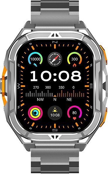 Smart Watch ARMODD Titan silver with metal strap ...