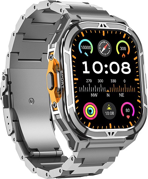 Smart Watch ARMODD Titan silver with metal strap ...