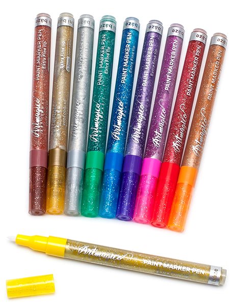 Markers Artmagico Acrylic marker with extra fine tip glitter .