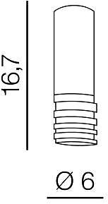 Ceiling Light Azzardo AZ3125 - Ceiling Light LOCUS, 1xGU10/35W/230V Technical draft