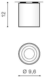 Ceiling Light Azzardo AZ0781 - Ceiling Light BROSS, 1xGU10/50W/230V Technical draft
