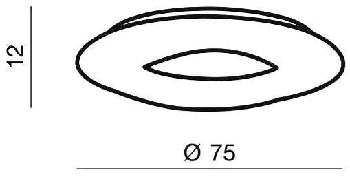 Ceiling Light AZ2670 Azzardo - LED Dimmable Ceiling Light DONUT, LED/164W/230V + Remote Control Technical draft