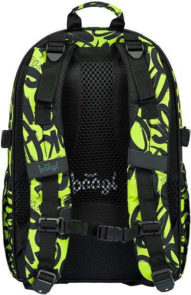 School Backpack Baagl School Backpack Core Lime Tag .