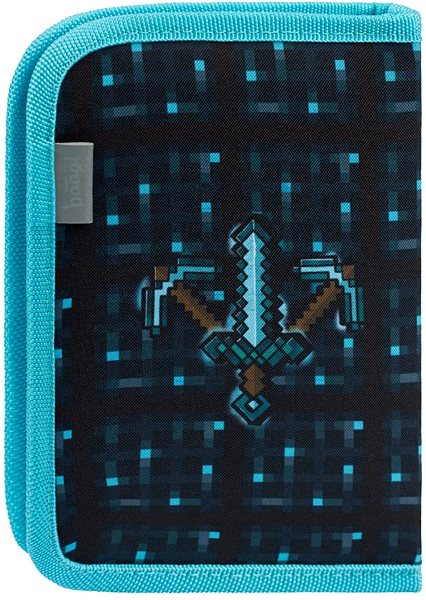Federmäppchen BAAGL MINECRAFT Schul-Federmäppchen eine Ebene Blue Axe ...
