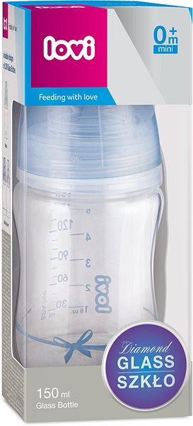 Dojčenská fľaša LOVI Baby Shower 150 ml chlapec Obal/škatuľka