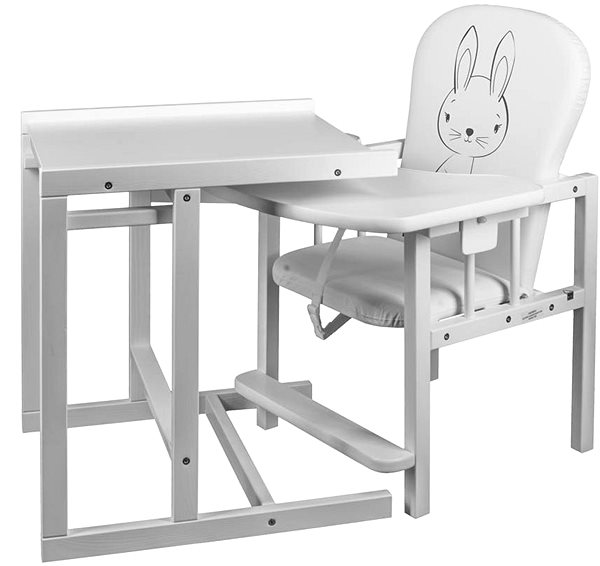 High Chair New Baby Pine Chair Bunny ...