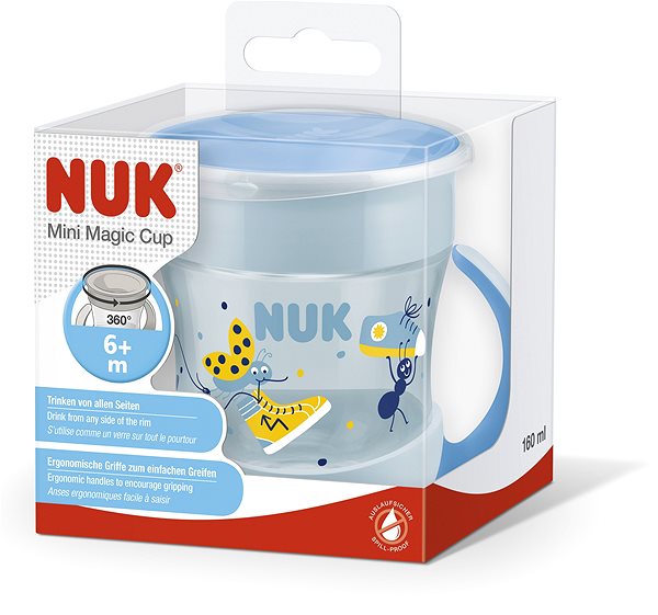 Tanulópohár NUK Mini Magic Cup 160 ml kék ...