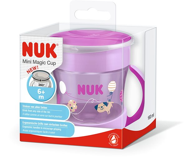 Tanulópohár NUK Mini Magic Cup 160 ml rózsaszín ...