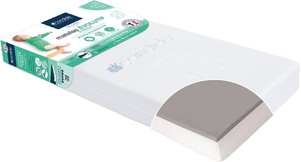 Mattress CANDIDE Mattress Evolutif Fresh 70×140×12cm Lateral view