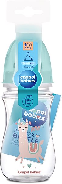 Dojčenská fľaša Canpol babies EXOTIC ANIMALS 240 ml zelená Obal/škatuľka
