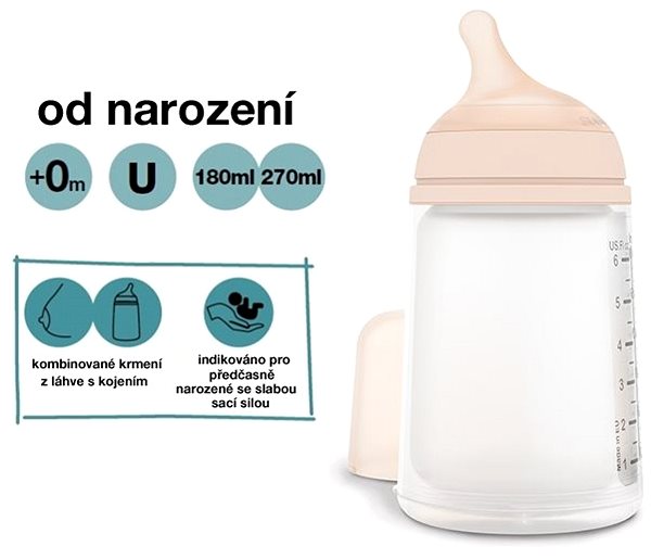 Dojčenská fľaša SUAVINEX ZERO ZERO 180 ml ...
