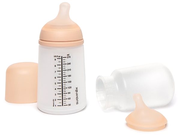 Dojčenská fľaša SUAVINEX Pokračujúca sada ZERO ZERO 270 ml Obsah balenia