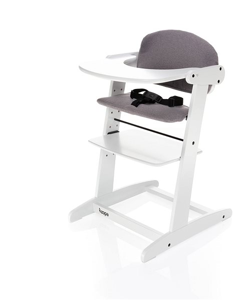 Stolička na kŕmenie ZOPA Grow-up rastúca stolička White/Grey Bočný pohľad